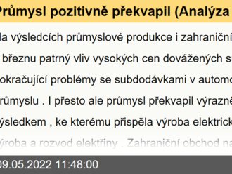 Průmysl pozitivně překvapil  