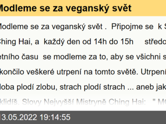 Modleme se za veganský svět