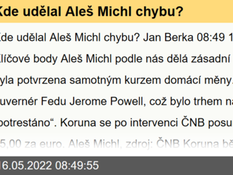 Kde udělal Aleš Michl chybu?