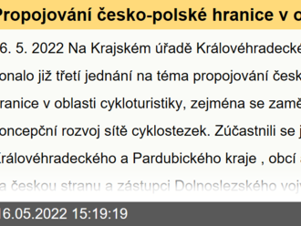 Propojování česko-polské hranice v oblasti cykloturistiky pokračuje