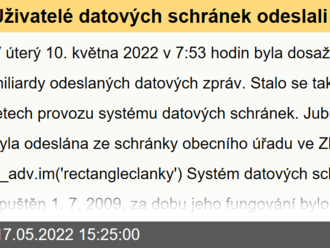 Uživatelé datových schránek odeslali už miliardu datových zpráv