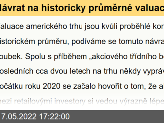 Návrat na historicky průměrné valuace a konec jednoho akciového příběhu posledních dvou let