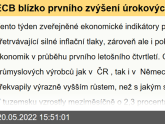 ECB blízko prvního zvýšení úrokových sazeb za více než dekádu  