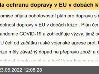 Na ochranu dopravy v EU v dobách krize: Komise přijala pohotovostní plán pro dopravu