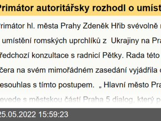 Primátor autoritářsky rozhodl o umístění uprchlíků bez Prahy 5. Rada MČ důrazně nesouhlasí