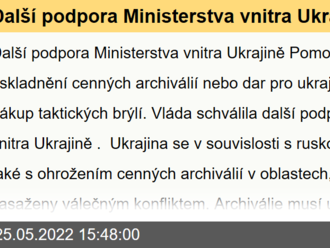 Další podpora Ministerstva vnitra Ukrajině