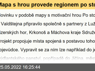 Mapa s hrou provede regionem po stopách Albrechta z Valdštejna