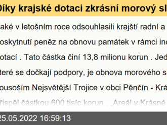 Díky krajské dotaci zkrásní morový sloup v obci Pěnčín-Krásná, který zažil Fausta Jizerských hor