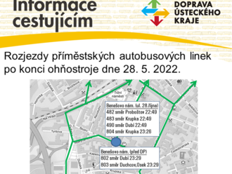 Upozornění na mimořádnost u výjezdů autobusů během zahájení lázeňské sezóny v Teplicích