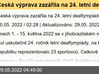 Česká výprava zazářila na 24. letní deaflympiádě v Brazílii