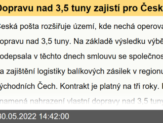 Dopravu nad 3,5 tuny zajistí pro Českou poštu také Astra Trans