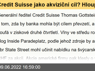 Credit Suisse jako akviziční cíl? Hloupá otázka, řekl na spekulace její ředitel