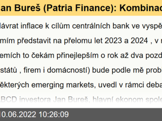 Jan Bureš  : Kombinace inflace a dluhů je strašák spíše pro   emerging markets než pro vyspělý svět