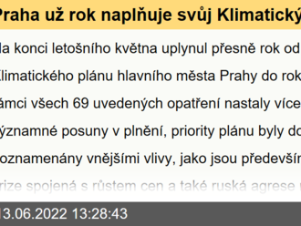 Praha už rok naplňuje svůj Klimatický plán. Hlavní prioritou je nyní snížení závislosti české metropole na plynu z Ruska