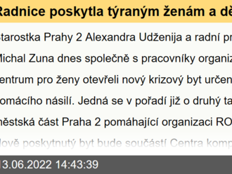 Radnice poskytla týraným ženám a dětem další krizový byt