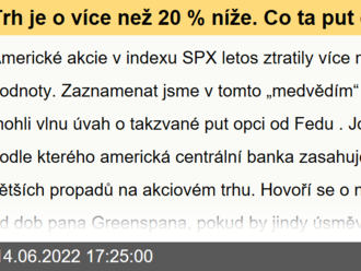 Trh je o více než 20 % níže. Co ta put opce od Fedu?