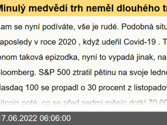 Minulý medvědí trh neměl dlouhého trvání. Teď to vypadá jinak