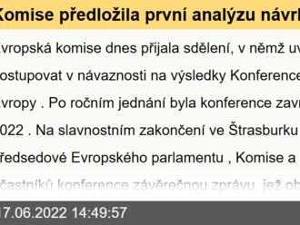 Komise předložila první analýzu návrhů vzešlých z Konference o budoucnosti Evropy