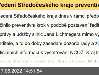 Vedení Středočeského kraje preventivně postaví ředitele Krajské správy a údržby silnic mimo výkon funkce