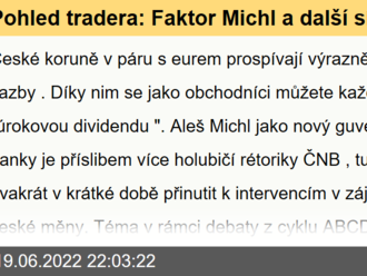 Pohled tradera: Faktor Michl a další síly hýbou hodnotou koruny