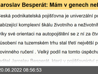 Jaroslav Besperát: Mám v genech nebojácný přístup k řešení krizí všeho druhu