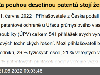 Za pouhou desetinou patentů stojí žena