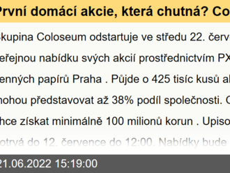 První domácí akcie, která chutná? Coloseum ve středu spustí IPO na trhu START