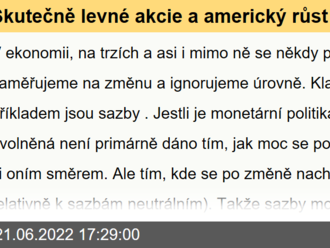 Skutečně levné akcie a americký růst pod evropským