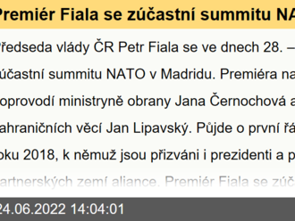 Premiér Fiala se zúčastní summitu NATO v Madridu - 28.-30. června