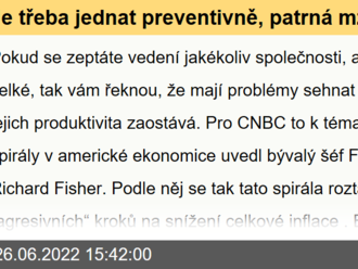 Je třeba jednat preventivně, patrná mzdová spirála, Fed musí být razantní, příležitosti z propadu - Fisher