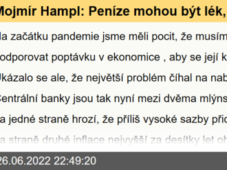 Mojmír Hampl: Peníze mohou být lék, ale i droga. Během pandemie jsme se jimi předávkovali