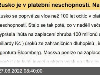 Rusko je v platební neschopnosti. Na splátky dluhů má, sankce mu to ale neumožní