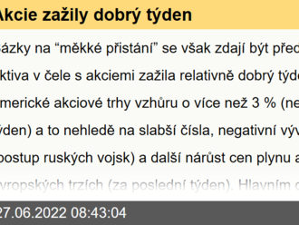 Akcie zažily dobrý týden