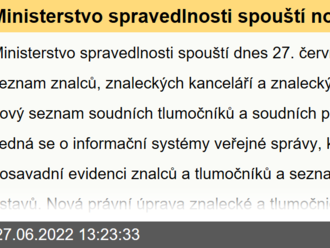 Ministerstvo spravedlnosti spouští nové seznamy znalců, tlumočníků a překladatelů