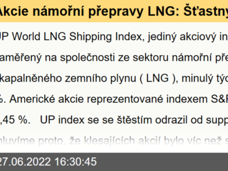 Akcie námořní přepravy LNG: Šťastný odraz od supportu