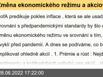 Změna ekonomického režimu a akciový fundament