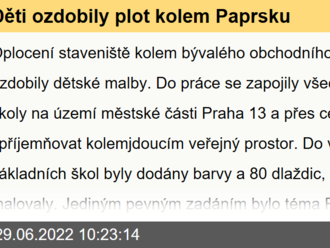 Děti ozdobily plot kolem Paprsku