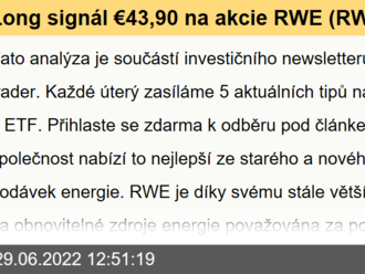 Long signál €43,90 na akcie RWE  