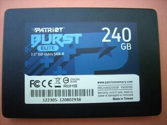 Patriot Burst Elite 240GB SATA SSD    - Potřetí