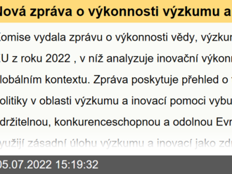 Nová zpráva o výkonnosti výzkumu a inovací: Budování udržitelné budoucnosti v nejistých dobách