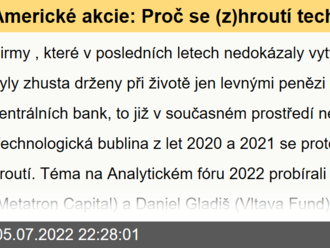 Americké akcie: Proč se  hroutí technologická bublina 2.0