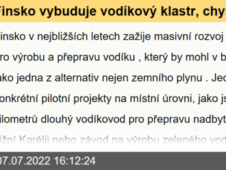 Finsko vybuduje vodíkový klastr, chystá nové závody i potrubní cesty