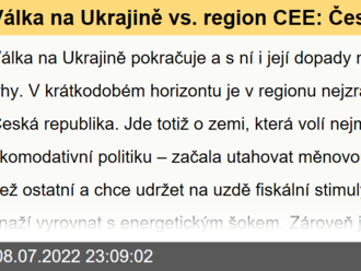 Válka na Ukrajině vs. region CEE: Česká ekonomika je nejzranitelnější, varuje expertka