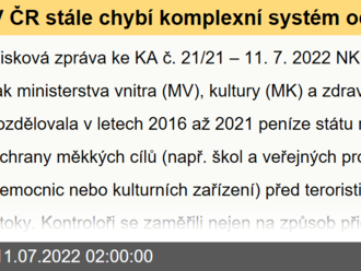 V ČR stále chybí komplexní systém ochrany měkkých cílů před teroristickými útoky