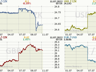 Koruna se posunula k 24,60 EUR/CZK