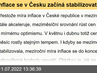 Inflace se v Česku začíná stabilizovat. Budou ji následovat také úrokové sazby?