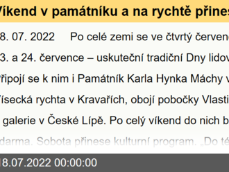 Víkend v památníku a na rychtě přinese soutěž o bábovku i kreativní destrukci