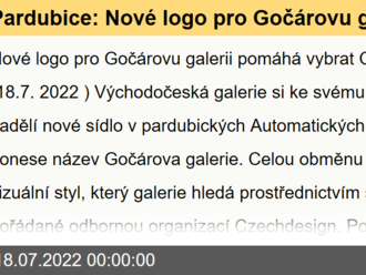 Pardubice: Nové logo pro Gočárovu galerii pomáhá vybrat Czechdesign