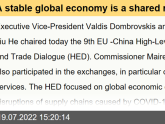 A stable global economy is a shared responsibility - EU-China