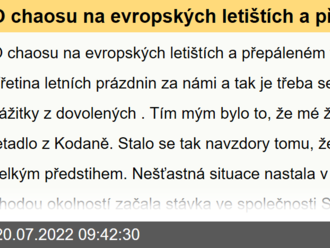 O chaosu na evropských letištích a přepáleném trhu práce - Ranní glosa